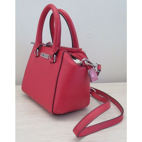 Guess SE801676 Women's Red Karlan Mini Crossbody Bag Purse Satchel - Picture 11 of 13